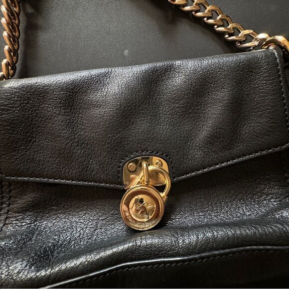 Michael Kors Small Shoulder Black Leather Crossbody Bag - Picture 3 of 13